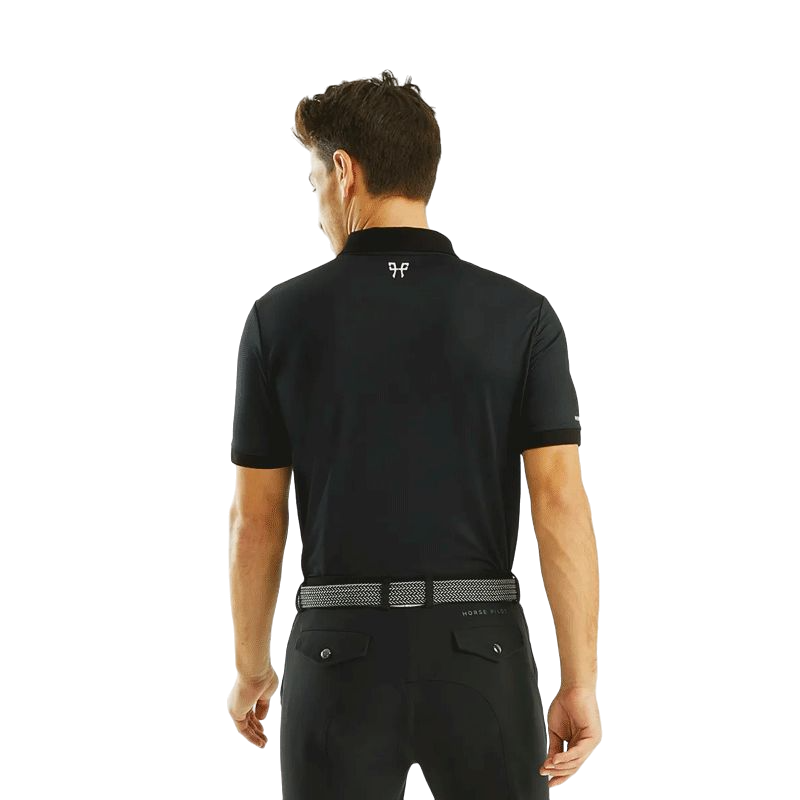 Horse Pilot - Polos manches courtes unisex Atlas noir | - Ohlala