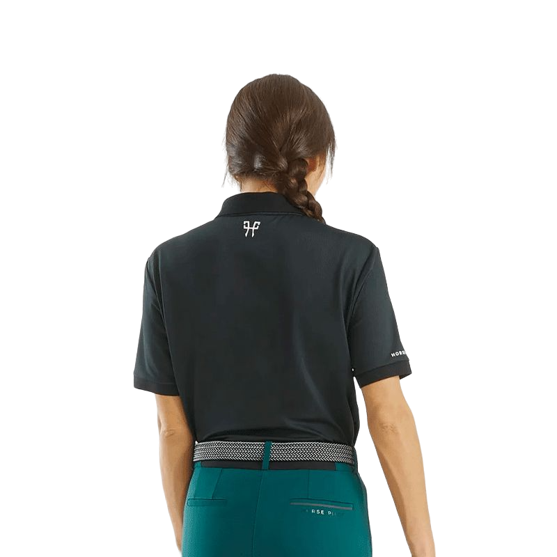 Horse Pilot - Polos manches courtes unisex Atlas noir | - Ohlala