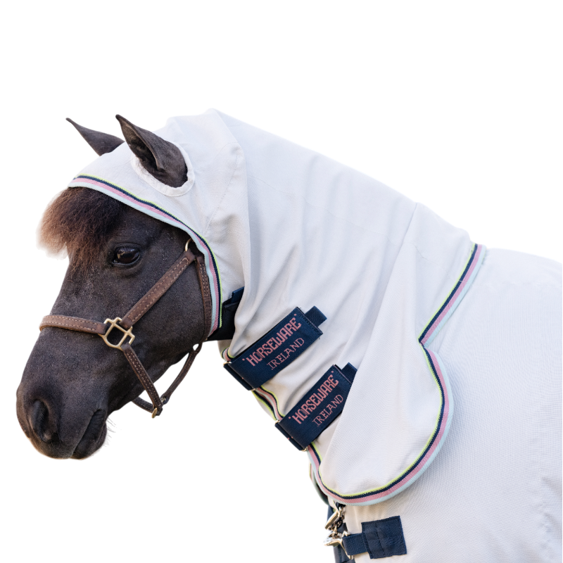Horseware - Chemise anti-mouches Amigo Ripstop Petite Hoody argent/ lime/ marine/ rose | - Ohlala