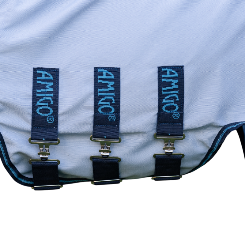 Horseware - Chemise anti-mouches Amigo Ripstop Petite Hoody azure blue/ marine/ bleu électrique | - Ohlala