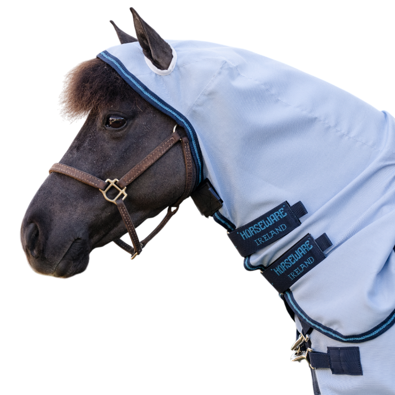 Horseware - Chemise anti-mouches Amigo Ripstop Petite Hoody azure blue/ marine/ bleu électrique | - Ohlala
