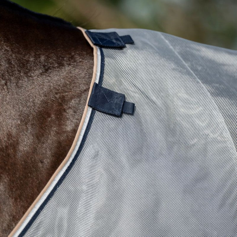 Horseware - Chemise anti-mouches Rambo Protector Fieldsafe Plus argent/ marine/ blanc/ beige | - Ohlala