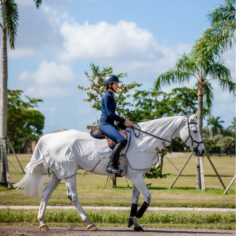 Horseware - Chemise anti-mouches de monte Amigo Flyrider argent/ titanium grey/ argent | - Ohlala