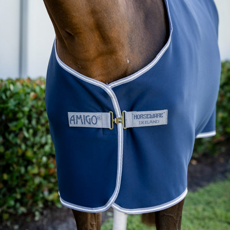 Horseware - Chemise séchante Amigo Jersey Pony marine/ titanium grey/ argent | - Ohlala