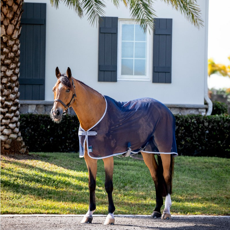 Horseware - Chemise séchante Amigo Net Cooler marine/ titanium grey/ argent | - Ohlala
