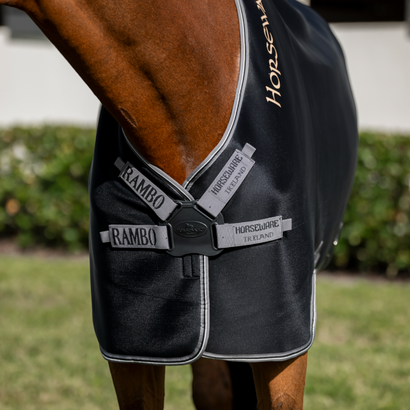 Horseware - Chemise séchante Rambo Airmax Cooler noir/ thunderstorm grey/ argent | - Ohlala