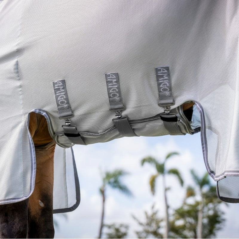 Horseware - Couverture anti-mouches Amigo Bug Buster argent/ titanium grey/ argent | - Ohlala