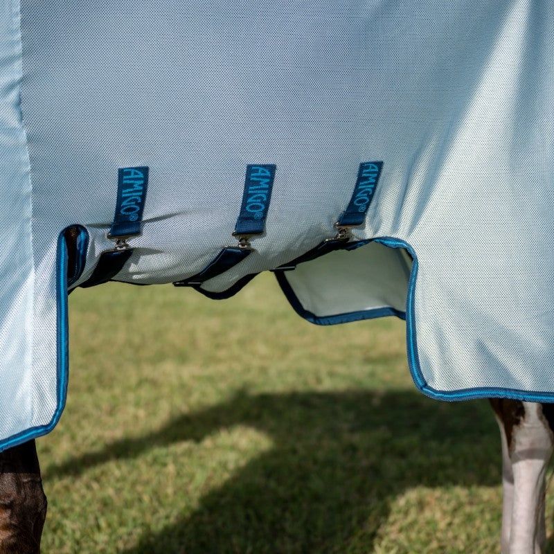 Horseware - Couverture anti-mouches Amigo Bug Buster azure blue/ marine/ bleu électrique | - Ohlala