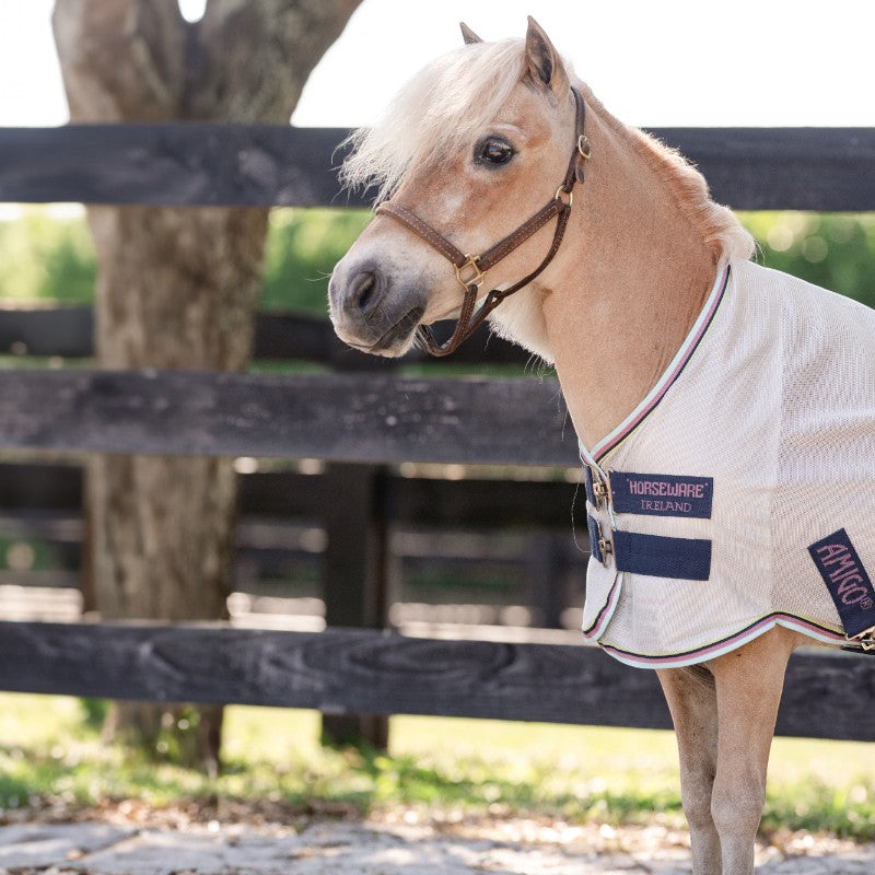 Horseware - Couverture anti-mouches Amigo Bug Rug Plus Petite argent/ lime/ marine/ rose/ bleu | - Ohlala