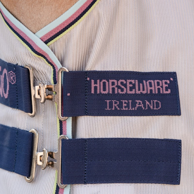 Horseware - Couverture anti-mouches Amigo Bug Rug Plus Petite argent/ lime/ marine/ rose/ bleu | - Ohlala