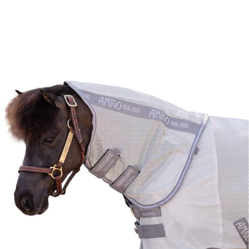 Horseware - Couverture anti-mouches Amigo Bug Rug Plus Petite argent/ titanium grey/ argent | - Ohlala