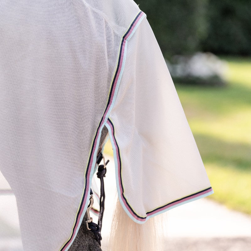 Horseware - Couverture anti-mouches Amigo Bug Rug Plus Pony argent/ lime/ marine/ rose/ bleu | - Ohlala