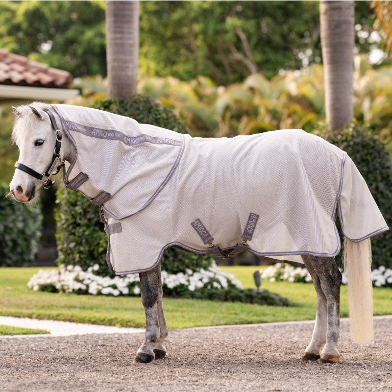 Horseware - Couverture anti-mouches Amigo Bug Rug Plus Pony argent/ titanium grey/ argent | - Ohlala