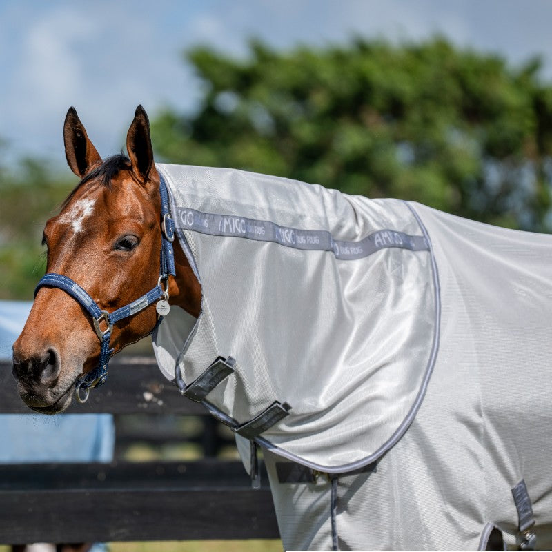 Horseware - Couverture anti-mouches Amigo Bug Rug Plus argent/ titanium grey/ argent | - Ohlala