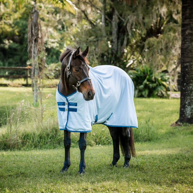 Horseware - Couverture anti-mouches Amigo Bug Rug azure blue/ marine/ bleu électrique | - Ohlala