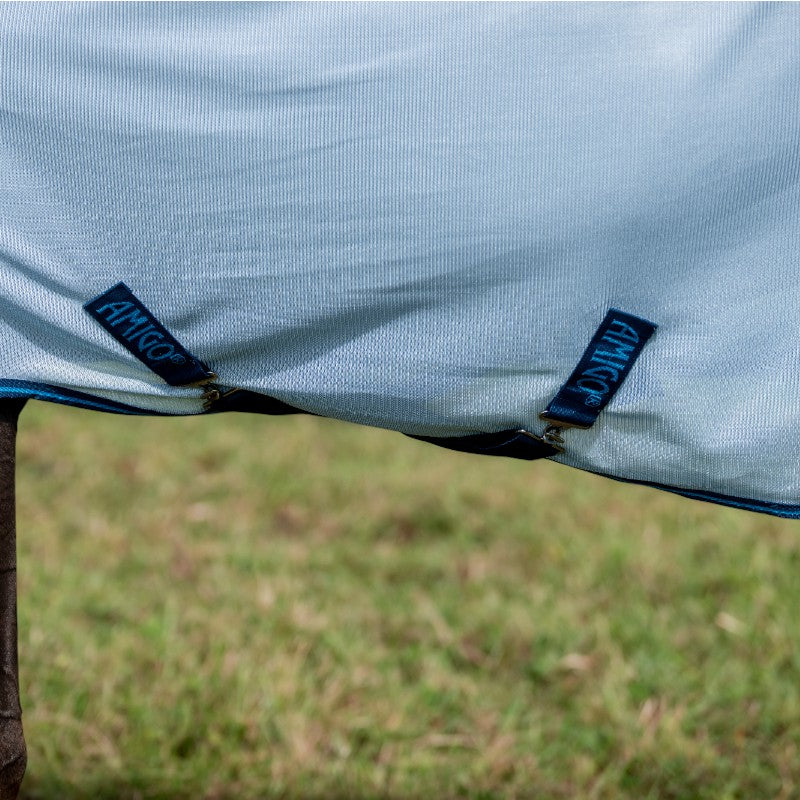 Horseware - Couverture anti-mouches Amigo Bug Rug azure blue/ marine/ bleu électrique | - Ohlala