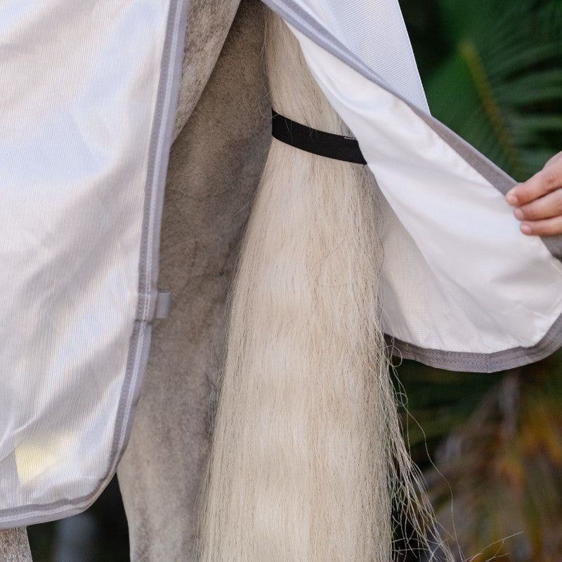 Horseware - Couverture anti-mouches Amigo Integrated argent/ titanium grey/ argent | - Ohlala