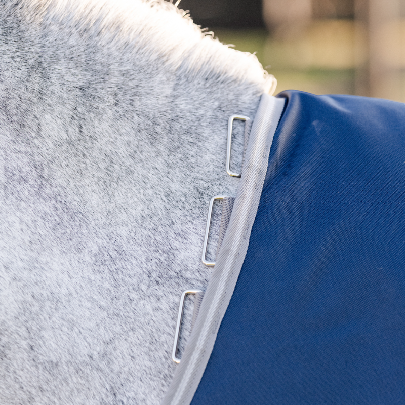 Horseware - Couverture d'extérieur Amigo Bravo Plus Pony Turnout marine/ titanium grey/ argent 0g | - Ohlala