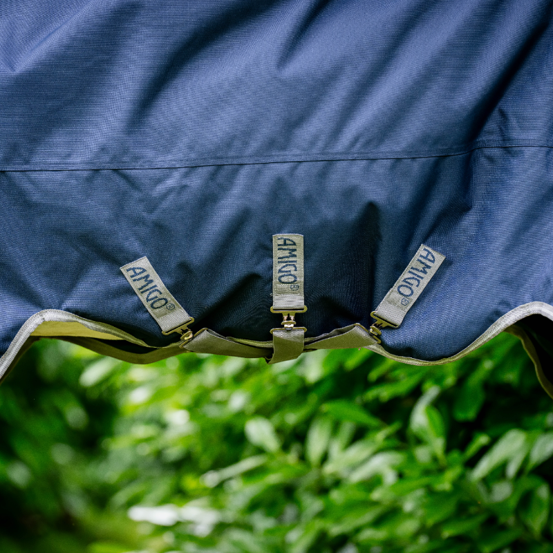 Horseware - Couverture d'extérieur Amigo Bravo XL Turnout marine/ titanium grey/ argent 50g | - Ohlala