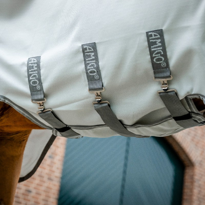 Horseware - Couverture d'extérieur Amigo Ripstop Hoody argent/ titanium grey/ argent | - Ohlala