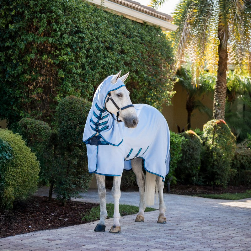 Horseware - Couverture d'extérieur Amigo Ripstop Hoody azure blue/ marine/ electric blue | - Ohlala