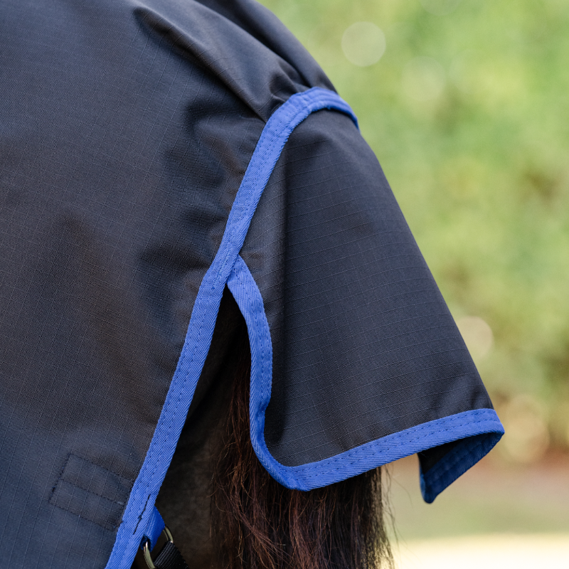 Horseware - Couverture d'extérieur Amigo Ripstop Plus Petite Turnout noir/ classic blue 200g | - Ohlala