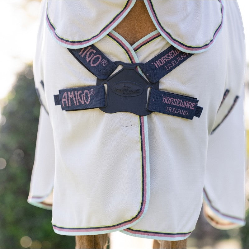 Horseware - Couverture d'extérieur Amigo Ripstop Pony argent/ lime/ marine/ rose/ bleu | - Ohlala