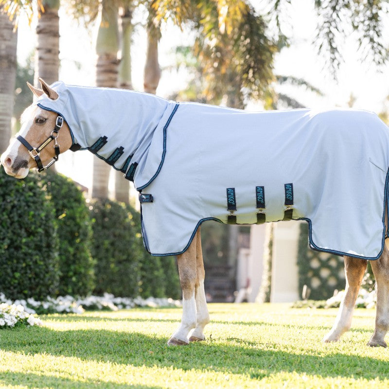Horseware - Couverture d'extérieur Amigo Ripstop Pony azure blue/ marine/ bleu éléctrique | - Ohlala