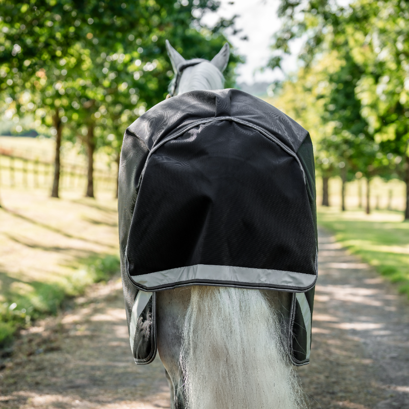 Horseware - Couverture d'extérieur Rambo Turnout noir/ thunderstorm gris/ argent 0g | - Ohlala