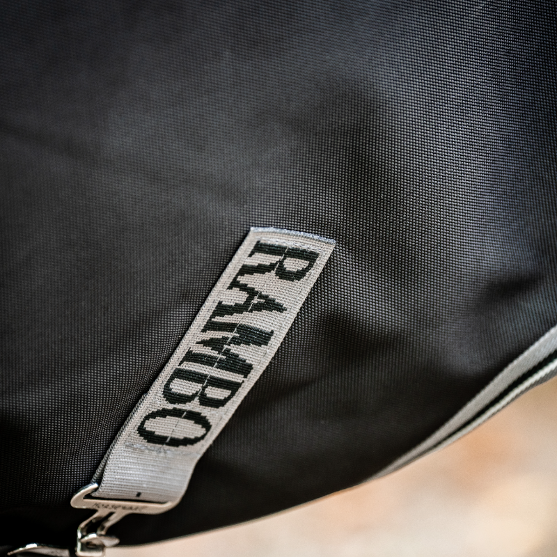 Horseware - Couverture d'extérieur Rambo Turnout noir/ thunderstorm gris/ argent 50g | - Ohlala