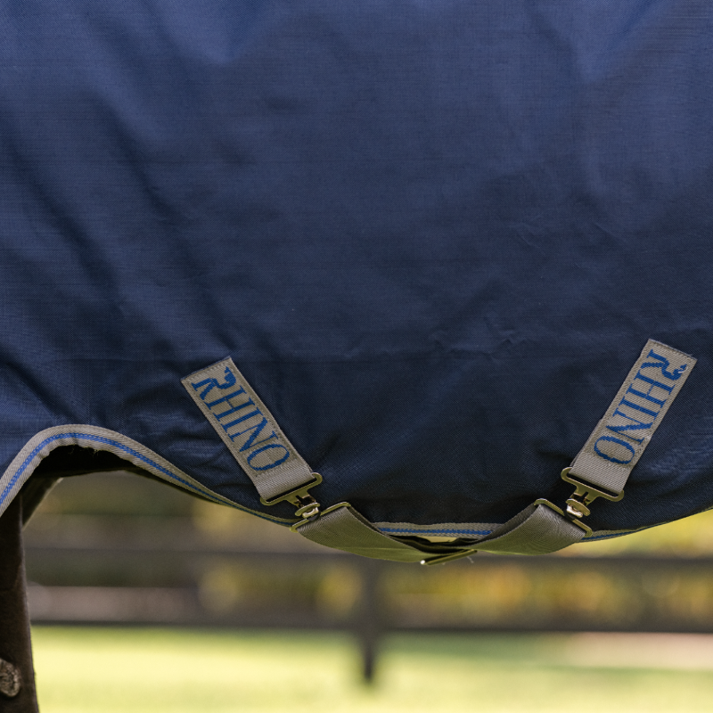 Horseware - Couverture d'extérieur Rhino Pony Turnout VL marine/ titanium grey/ Classic Blue 250g | - Ohlala