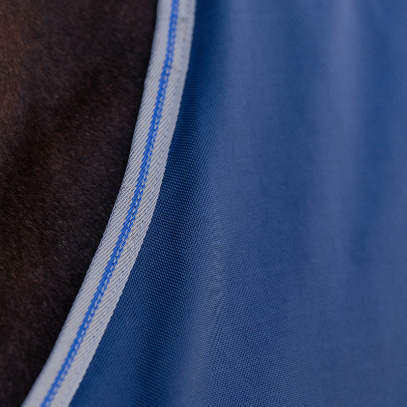 Horseware - Couverture d'extérieur Rhino Turnout marine/ titanium grey/ classic blue 100g | - Ohlala