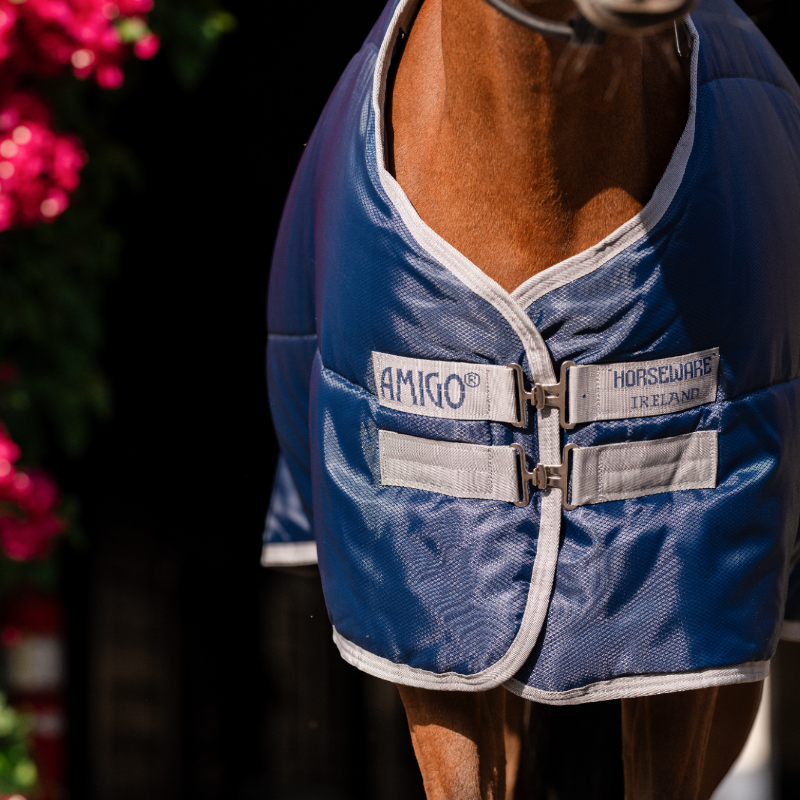 Horseware - Couverture de box Amigo Ripstop Insulator Plus Pony Stable marine/ titanium grey 200g | - Ohlala