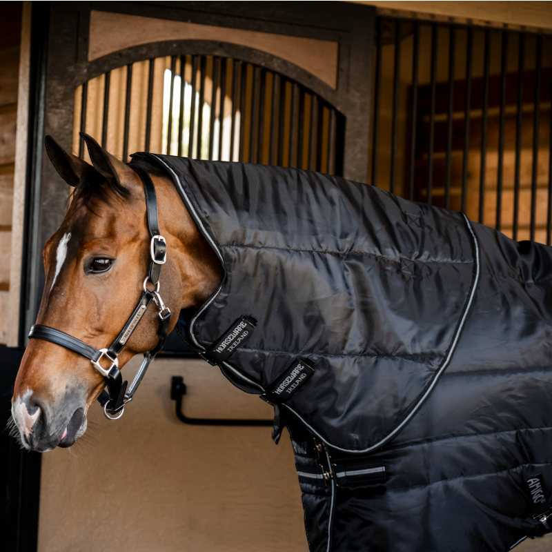 Horseware - Couverture de box Amigo Ripstop Insulator Plus Stable noir/ argent 200g | - Ohlala