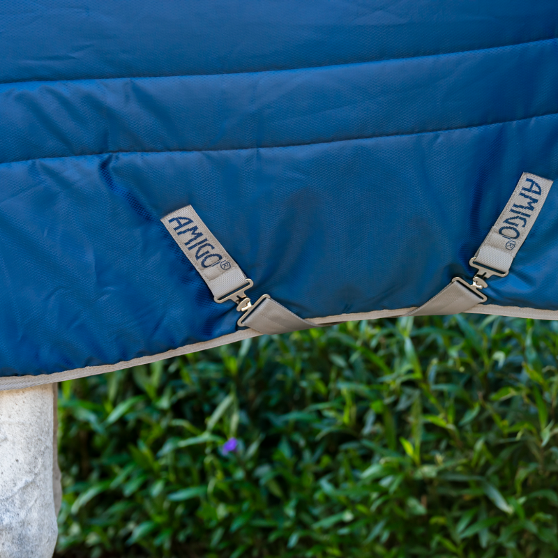 Horseware - Couverture de box Amigo Ripstop Insulator Stable marine/ titanium grey 200g | - Ohlala