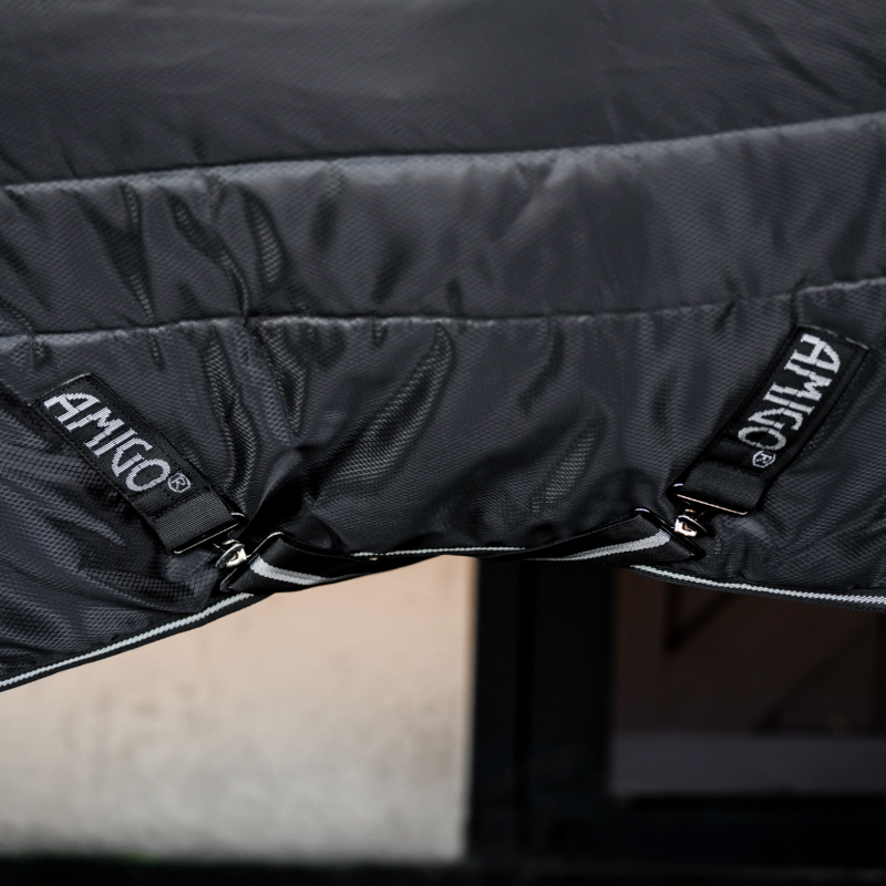 Horseware - Couverture de box Amigo Ripstop Insulator Stable noir/ argent 50g | - Ohlala
