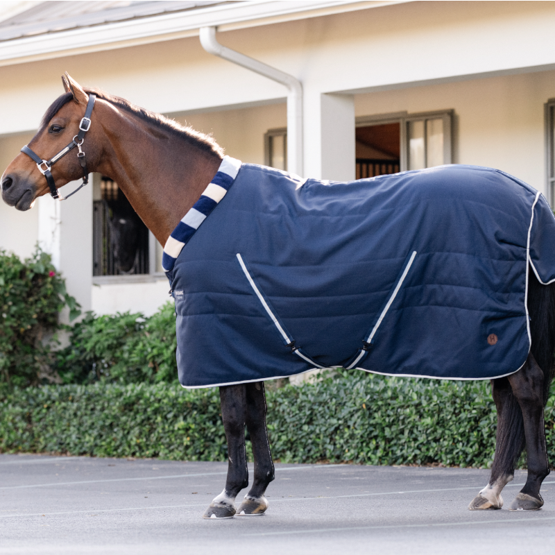 Horseware - Couverture de box Newmarket Cosy Stable witney navy 100g | - Ohlala