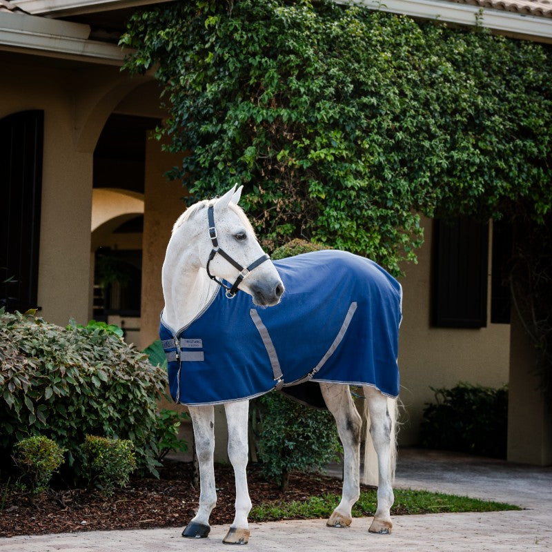Horseware - Couverture de box Rambo Stable marine/ thunderstorm grey/ argent | - Ohlala