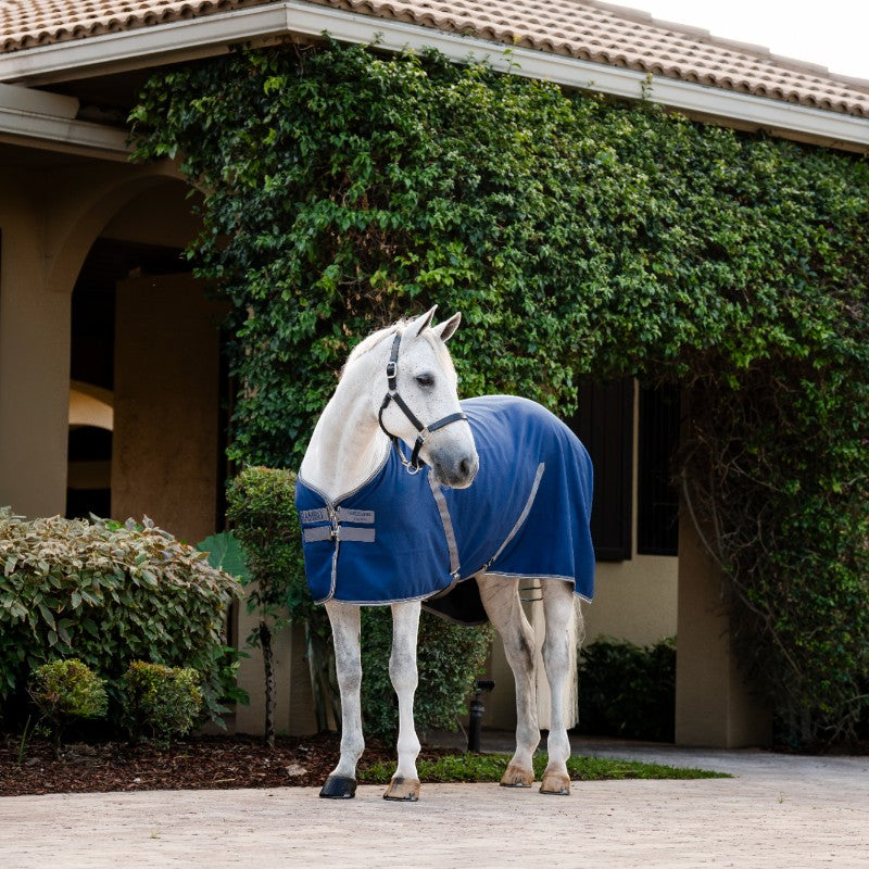 Horseware - Couverture de box Rambo Stable marine/ thunderstorm grey/ argent | - Ohlala