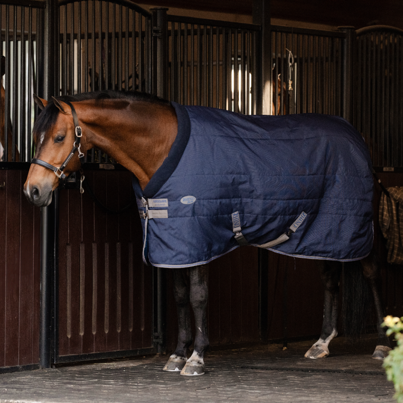 Horseware - Couverture de box Rhino Stable VL marine/ titanium grey/ classic blue 250g | - Ohlala