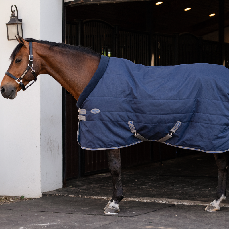 Horseware - Couverture de box Rhino Stable VL marine/ titanium grey/ classic blue 250g | - Ohlala