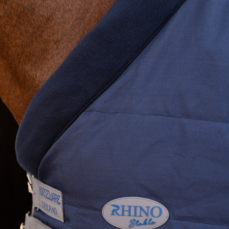 Horseware - Couverture de box Rhino Stable VL marine/ titanium grey/ classic blue 250g | - Ohlala