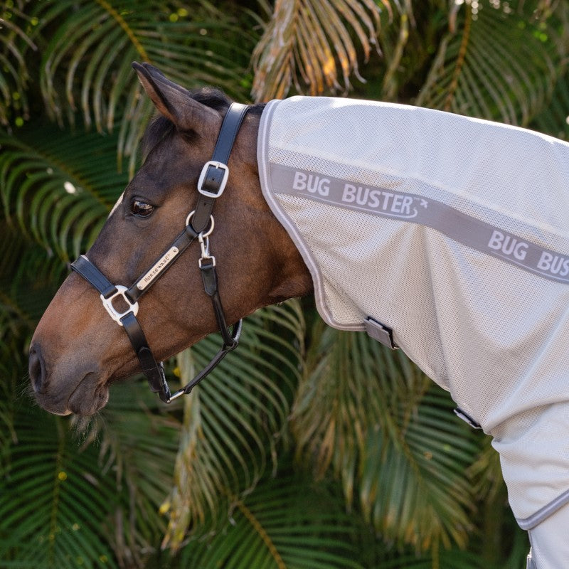 Horseware - Couvre-cou anti-mouches Amigo Bug Buster argent/ titanium grey/ argent | - Ohlala