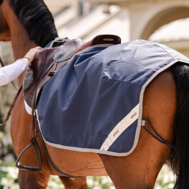 Horseware - Couvre-reins Amigo Ripstop marine/ titanium grey | - Ohlala