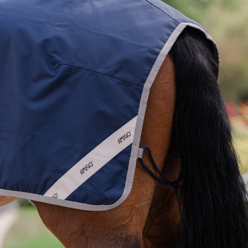 Horseware - Couvre-reins Amigo Ripstop marine/ titanium grey | - Ohlala