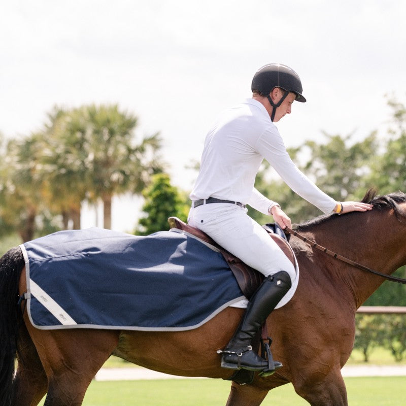 Horseware - Couvre-reins Amigo Ripstop marine/ titanium grey | - Ohlala