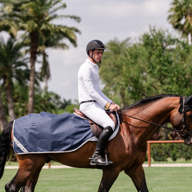 Horseware - Couvre-reins Amigo Ripstop marine/ titanium grey | - Ohlala