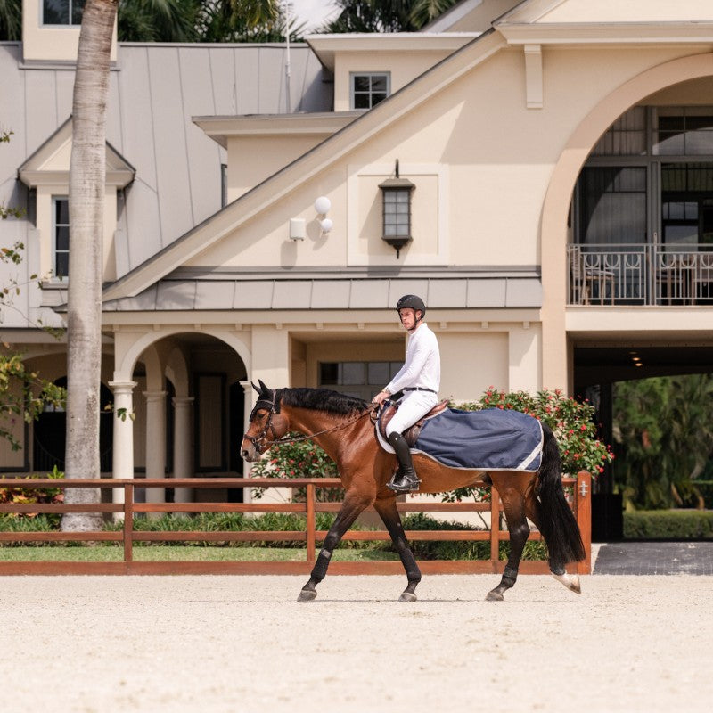 Horseware - Couvre-reins Amigo Ripstop marine/ titanium grey | - Ohlala