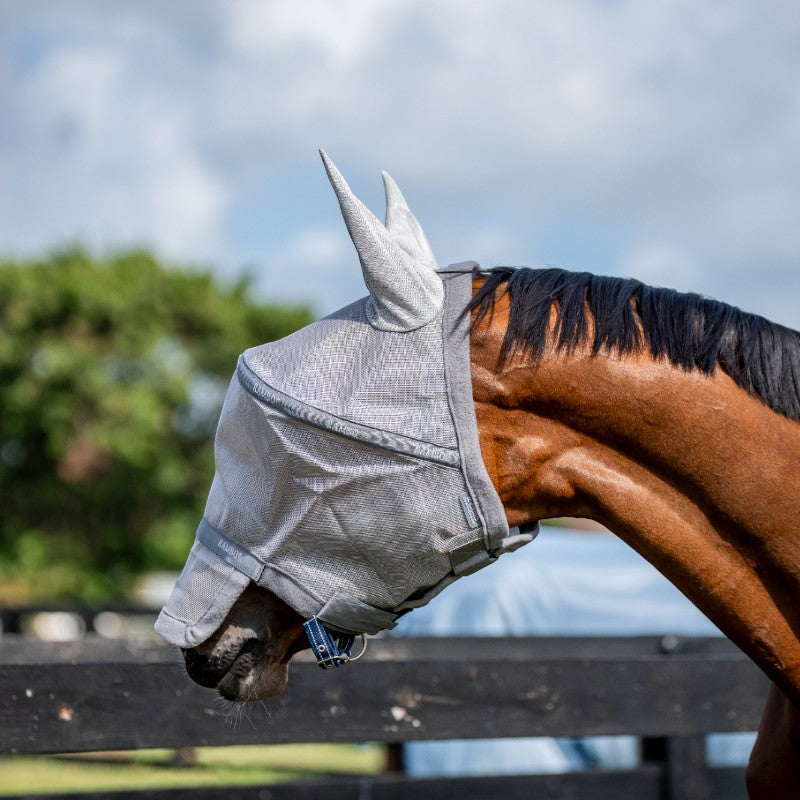Horseware - Masque anti-mouches Rambo Fly Mask argent/ titanium grey/ argent | - Ohlala