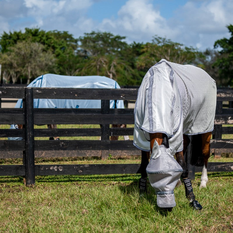 Horseware - Masque anti-mouches Rambo Fly Mask argent/ titanium grey/ argent | - Ohlala